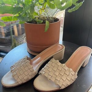 Rachel Comey Cream Woven Mules